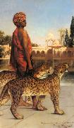 Palace Guard with Two Leopards Benjamin-Constant